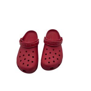 Crocs Size 10 Women Unisex Red Classic Clog  Adjustable Strap Lightweight